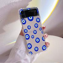Madingas telefono dėklas, skirtas Samsung Galaxy Z Flip 3 Zflip Zflip3 5g Z Flip 4 Flip3 oro pagalvės Evil Eye Iliustracijos Protection Coque Samsung Z Flip3 5G