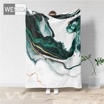 Žalia antklodė sofa Abstraktinė marmurinė dekoratyvinė antklodė Pūkuota flanelinė lovos užvalkalas Vilnos užvalkalas Kelionių antklodė 80x100cm black
