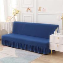 Solid Color Spandex Sofa Bed Cover Without Armrest Folding Sofa Skirt Cover Elastic Couch Slipcovers For Living Room Home Decor 2pcs pillowcases