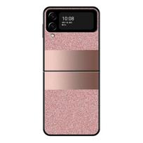 Skirtas Samsung Galaxy Zflip Z Flip3 5g Flip Zflip3 telefono dėklas Juodi dėklai Kieti PC Rose Pink Pattern Bling For Samsung Z Flip