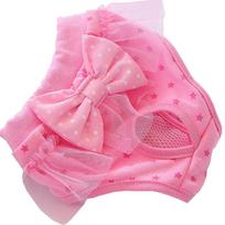 Pet Physiological Pants Female Dog One-piece Straps Section Teddy Menstrual Pants Dog Aunt Towel Anti-harassment Safety Pants S mėlyna