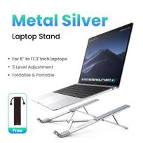 Laptop Stand For Macbook Air Pro Foldable Aluminum Vertical Notebook Stand Laptop Support Macbook Pro Tablet Phone Stand black