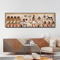 Abstraktūs Senovės Egipto religijos faktai Drobės tapyba Plakatai ir spaudiniai Cuadros sienų meno paveikslas svetainės dekoravimui 20cm×40cm NoFrame beige