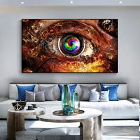 RELIABLI ART Drobės Tapyba Mašinos Akys Paveikslai Modernūs Namų Sieniniai Plakatai Ir Spaudiniai Svetainės Dekoravimui Be Rėmo 50cm×100cm NoFrame black