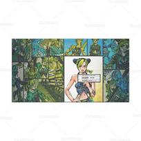 Tuvalet printing images from Jojo S strange wall art posters to modern home for modular japanese animation features 21*30cm beige