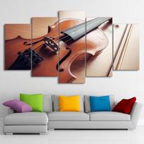 Paveikslai Drobė Modernūs HD Spausdinti Svetainė 5 Paneliai Smuiko Instrumento Tapyba Sienų Menas Modulinis Plakatas Namų Dekoravimas Rėmas 20x35cm*2  20x45cm*2  20x55cm*1