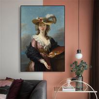 Rokoko menas Prancūzų kaimo plakatas Elisabeth Louise Vigee Le Brun Autoportreto spaudiniai Drobės tapybos galerija Sienos meno dekoravimas 21x30 No Frame