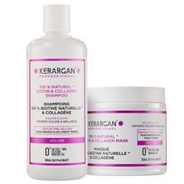 Kerargan - Shampoing et Masque à la Biotine et au Collagène pour Donner Force et Brillance - Cheveu Abîmé - Sans Sulfate, Paraben, Silicone - 2x500 ml 1000 balta
