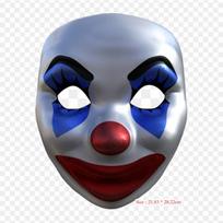 Clown Mask Transparent Joker Mask Iron on Heat Transfer Printing Vinyl Patches Sticker for Clothes DIY Appliques Washable Patches