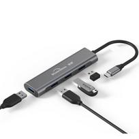 Multi Usb 3.0 4k Vga Rj45 Adapteris su skirstytuvu 3 prievadų USB šakotuvas Usb-c tipas C skirtas Macbook USB šakotuvas nešiojamojo kompiuterio prijungimo stotis HC401 gray