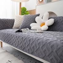 Rudens ir žiemos Naujas Milk Velvet Aukso lapų sofos pagalvėlė Modernus paprastas ir neslystantis sofos rankšluostis 70*70cm gray