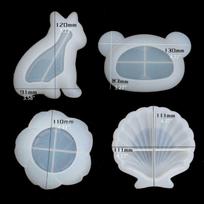 Silicone Jewelry Beads Storage Soap Dish Mold Resin Making Mould Casting Craft white