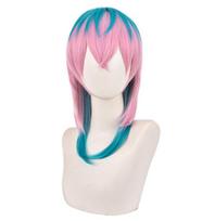 Anime 50cm Tokyo Revengers Cosplay Rindo Haitani Cosplay Wig Pink Mixed Blue Heat Resistant Synthetic Party Hair 50cm rožinė