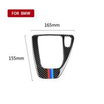 Anglies pluošto automobilio interjero pavarų perjungimo panelės dangtelio dekoratyvinės lipdukai Lipdukas BMW E90 E92 E93 3 serijai 2005-2012 D black
