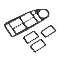 Anglies Pluošto Stiliaus Automobilio Langų Pakėlimo Valdymo Jungiklio Mygtukų Skydelio Apdailos Dangtelis BMW 5 Serijos E39 1996 1997 1998 1999 2000 2001 2002 Carbon Texture black