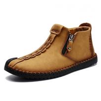 Summer High-top Leather Boots Fashion Work Clothes Shoes 38 geltona