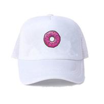 New Summer Melts Donut OF Letters Trucker Hat Arm Doughnut Snapback Caps Adjustable Cartoon Figure Donut Baseball Caps YY418 56-60 cm white