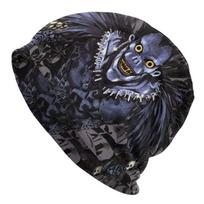 Cool Death Note Ryuk Bonnet kepurės Cool trikotažinė skrybėlė moterims Unisex Ruduo žiema Šilta Anime Manga Skullies Beanies Kepurės Beanies Hat gray
