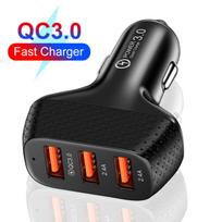 Car Charger For Lighter Smart Phone Usb Adapter Mobile Phone Charger Dual Usb Fast Charging For Iphone Xiaomi Huawei 3 USB juoda
