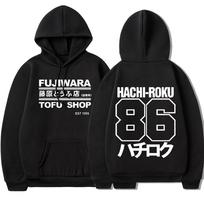 Initial D Unisexga Hachiroku Shift Drift Unisex Hoodie Takumi Fujiwara Tofu Shop Pristatymas AE86 Unisex Hoodies Prekės ženklo megztiniai su gobtuvu 2XL
