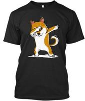 Dabinuojantis Shiba Inu Juokingi Standartiniai Unisex Marškinėliai XXXXL orange