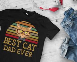 Best Cat Dad Ever Awesome Cat Dad Unisex T-shirt Cat Lovers S