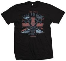 Inglese Live Ride Union Jack Moto Unisex T-shirt XXXXL gray