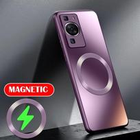 AG Matte Silicon Hard Case for Huawei P60 P50 P40 P30 Pro P40pro Full Protective Frosted Phone Magnetic Wireless Charging Case P60 tamsiai violetine spalva