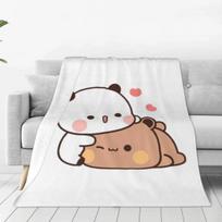 Super Soft Blanket Travel Office Bubu Dudu Throw Blanket Love Cute Bear Flannel Bedspread Couch Chair Funny Sofa Bed Cover 30*40in