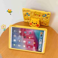 Silikoninis stalinis dėklas, skirtas Apple iPad Air 2 9,7 colio A1566 A1567 A1474 A1475 A1476 Shell Funda iPad Air 2 9.7 inchs geltona