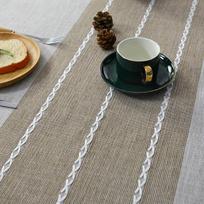 Modernus paprastas namų dekoravimas stačiakampis apvalus staltiesės formos stalo vėliavėlė viešbučio restoranui geometrinis dulkėms atsparus staltiesė Round 150cm kava