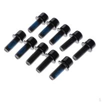 10Pcs 16.5mm Bike Brake Disc Bolts Screws Cycle Rotor black