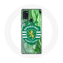 Case - Maniacase - Samsung Galaxy A21S - Soft - Protective - SCP Sporting Portugal Pattern juoda