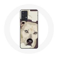 Coque pour Samsung Galaxy A32 5G Chien de Pitbull Blanc balta