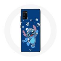 Coque pour Samsung Galaxy S20 plus Stitch neige Noël bleu