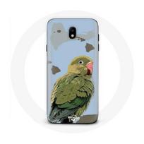 Coque pour Samsung Galaxy J7 2017 Perruches Oiseaux vert