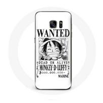 Coque pour Samsung Galaxy S6 One Piece Manga affiche de recherche Blanche
