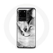 Coque pour Samsung Galaxy S20 Ultra Loup Duo animaux