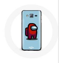 Coque pour Samsung Galaxy J7 Among Us jeu vidéo Fond bleu