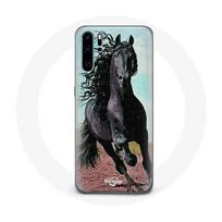 Coque pour Huawei P30 pro Cheval Noir De La Race Frisonne juoda
