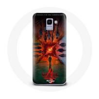 Coque pour Samsung Galaxy A6 2018 Stranger Things Saison 4 Affiche Equipages de la Nouvelle Théorie