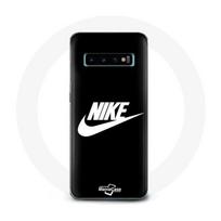 Coque pour Samsung Galaxy s10 edge Nike Logo blanc fond Noir