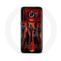 Coque pour Samsung Galaxy S7 Edge Stranger Things Affiche Equipages Fan Art Saison 4