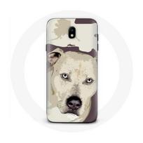 Coque pour samsung galaxy S4 Chien de Pitbull Blanc