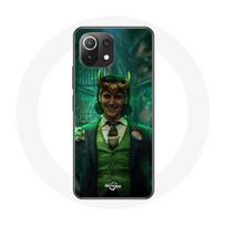 Coque pour Xiaomi Mi 11 Lite Loki Thor Ragnarok avec Casque Affiche Personnage Série Saison 1
