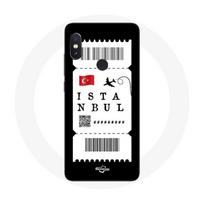 Coque pour Xiaomi Redmi Note 5 Pro Billet d'avion Istanbul Turquie