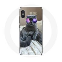 Coque pour Xiaomi Redmi Note 5 AI Dual Camera Chat avec Lunettes de vue violettes