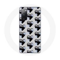 Coque pour Samsung Galaxy S20 FE Fond de coeurs noirs