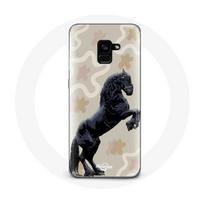 Coque pour Samsung Galaxy A8 Plus Frison Noir Race de cheval