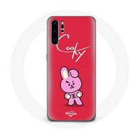 Coque pour Huawei P30 BTS Bangtan Garçons BT21 Cooky Fond Rouge